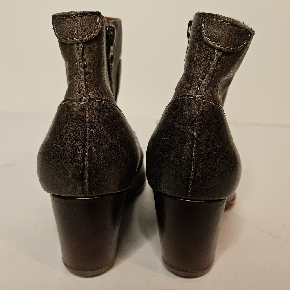 Kork-ease Michelle Leather Side Zip Wedge Ankle Boots - Picture 4 of 9